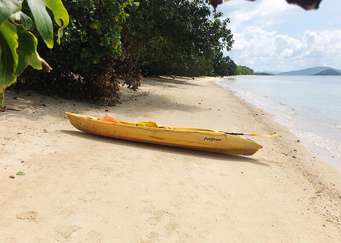 Kayaking to beaches in Coron
